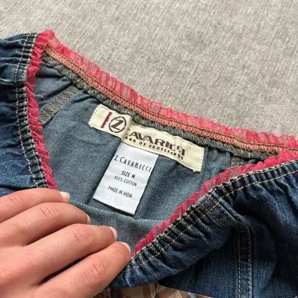 NWT Denim Patchwork Mini Skirt - Picture 4 of 6